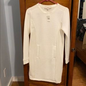 Loft white long sleeved dress